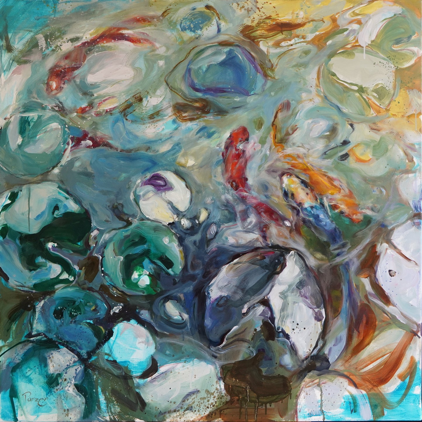 Fische von oben betrachtet